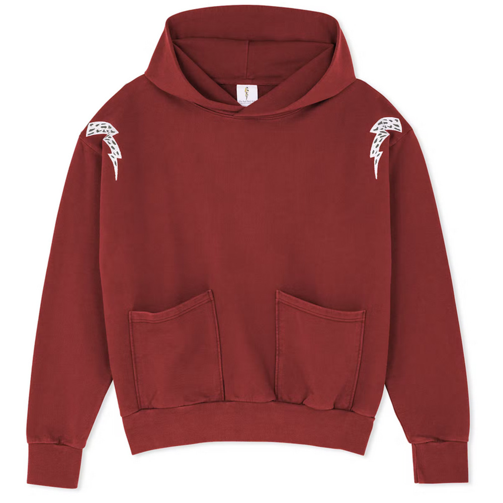 The Rad Black Kids Racer Hoodie Maroon Size S